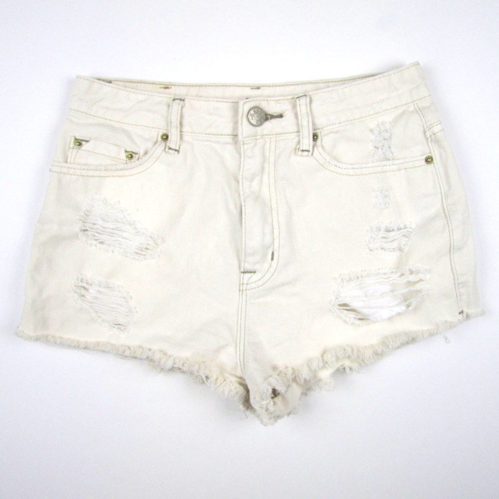 BDG 27 Super High Rise Cheeky White Shorts